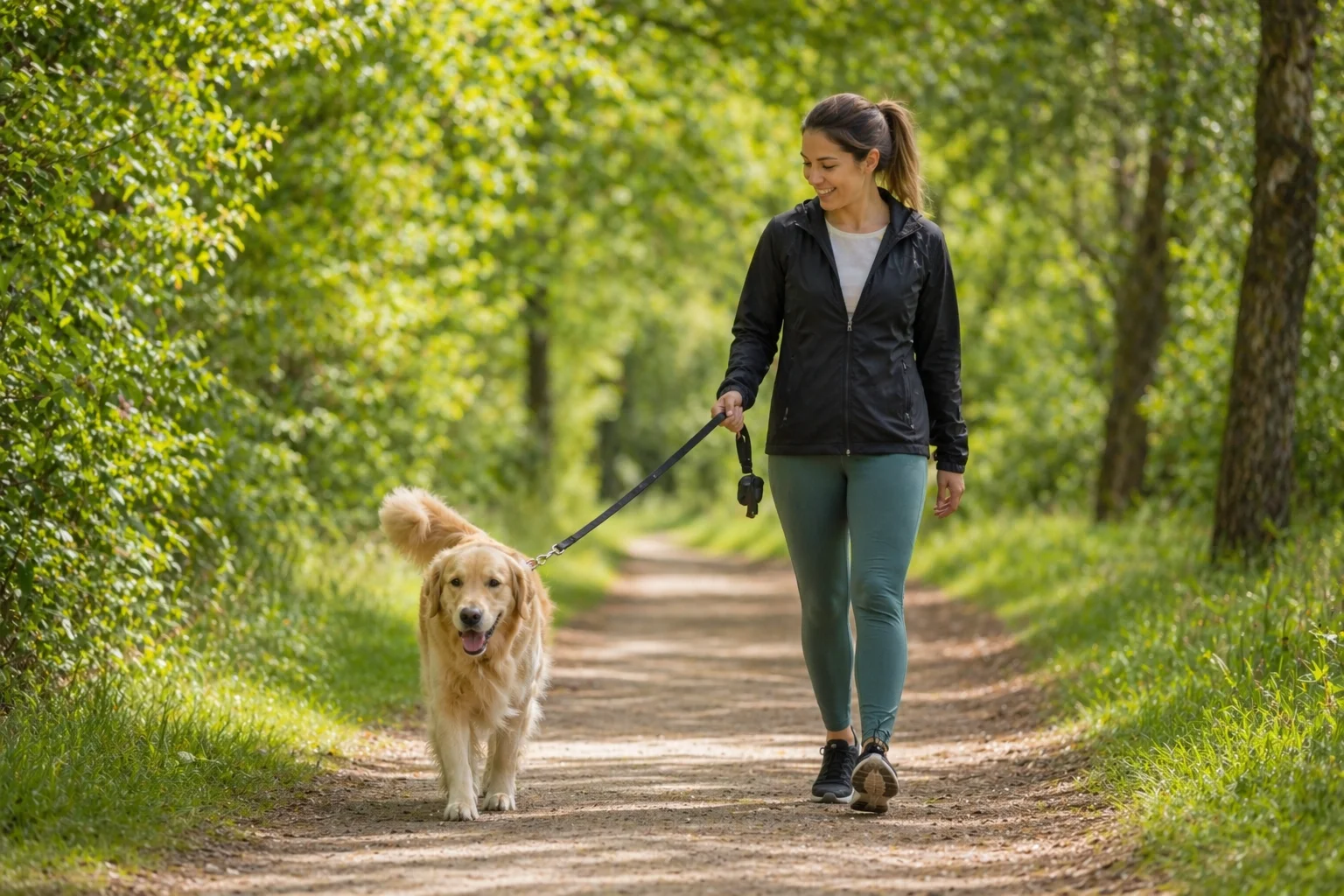 Dog being walked in London