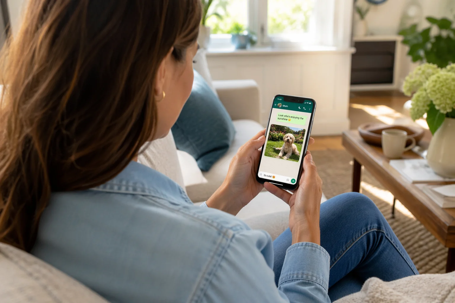 WhatsApp photo updates from the dog hotel